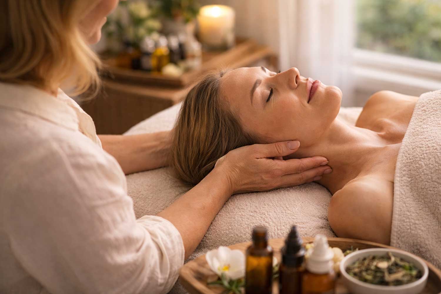 Heilpraktikerin bei Behandlung